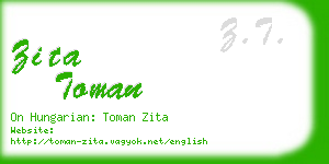 zita toman business card